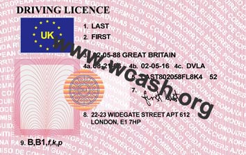 uk driving licence template free 24